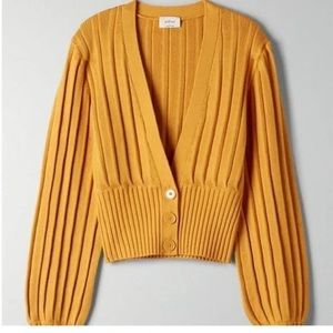 Aritzia Wilfred Plunge Front Cardigan
